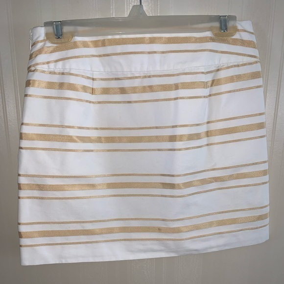 Jcrew white and gold skirt size 0 - Picture 2 of 5